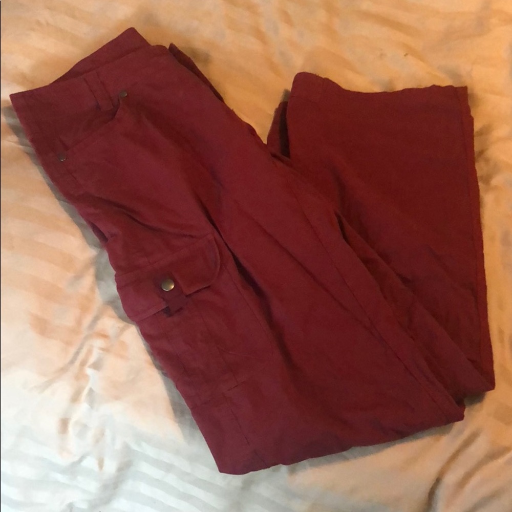 Maroon REI hiking pants